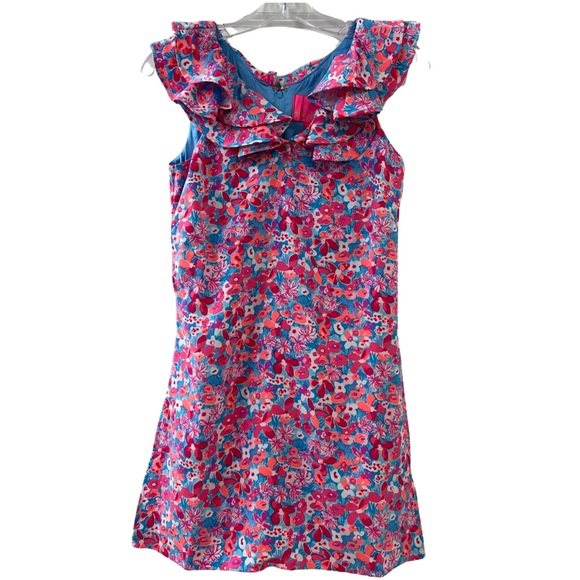 NWT Lilly Pulitzer Linwood Ruffle Romper, Size: 00, Color: Aura Pink - Picture 4 of 11